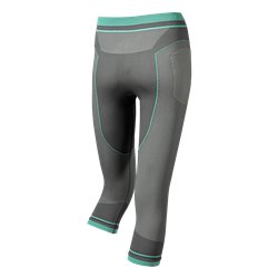 Caleçon 3/4 Summer pour femme, gris et turquoise