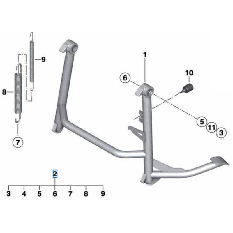 Pièces de fixation pour béquille centrale pour F800S/ST/R/R 2015