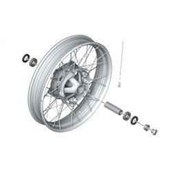 Roue à rayons croisés avant - R nineT Scrambler (K23), Urban G/S (K33)