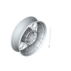 Roue à rayons croisés arrière - R nineT Scrambler (K23), Urban G/S (K33)