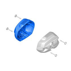 Couvre-culasse droit en aluminium argenté - R nineT, R 1200 RT (K26), R 1200 R (K27)