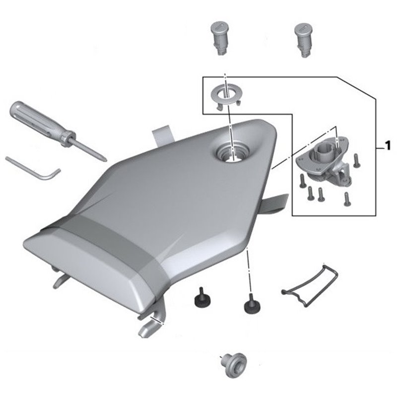 Jeu unité de verouillage pour selle - S1000R S1000RR HP4