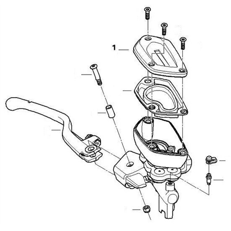 Couvercle reservoir liquide de frein pour R900RT R1200RT K1600GT K1600GTL