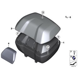 Topcase 49l BMW noir R1200GS, R1250GS et S1000XR