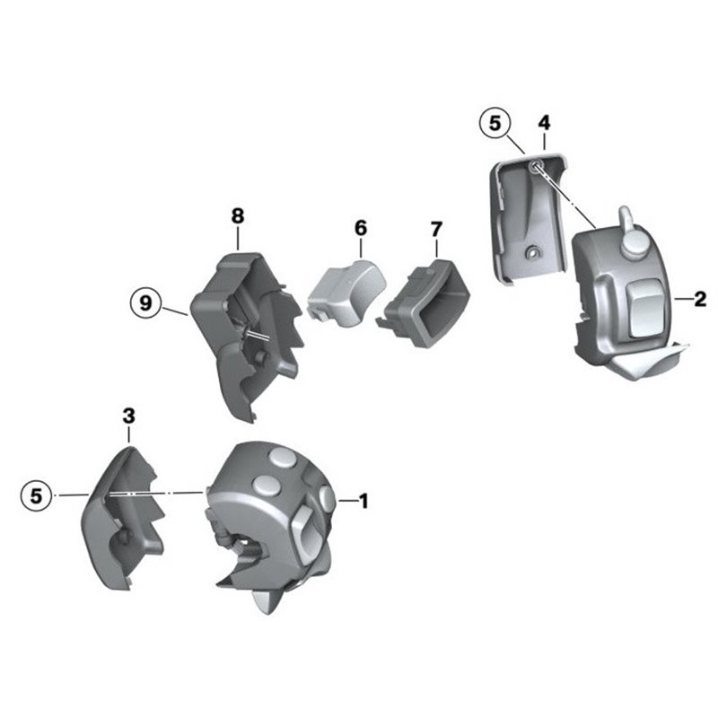 Commutateur BMW pour projecteur additionnel LED pour R1200GS et R1200GSA