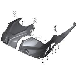 Revêtement réservoir Cabon gauche S1000RR/R - M1000RR/R