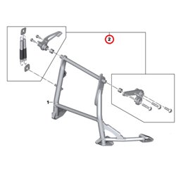 Jeu de pièces béquille centrale F850GS/GSA (K81/K82) (numéro 2 sur la photo)