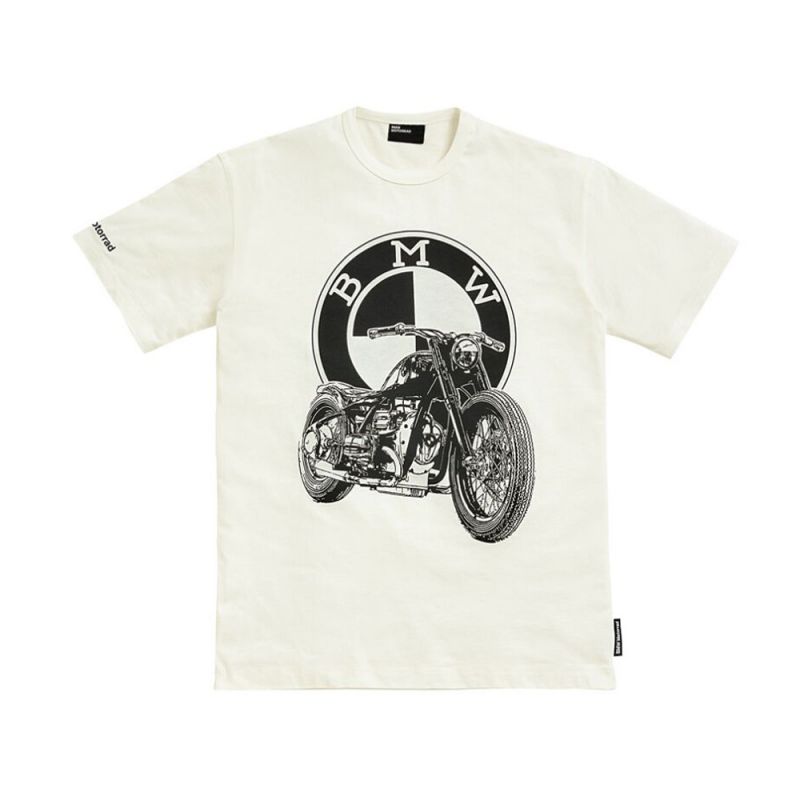 T-shirt Dealer blanc pour homme en coton. BMW Motorrad